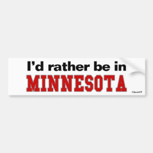 Jag skulle är ganska i Minnesota Bildekal