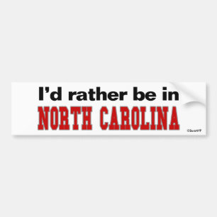 Jag skulle är ganska i North Carolina Bildekal