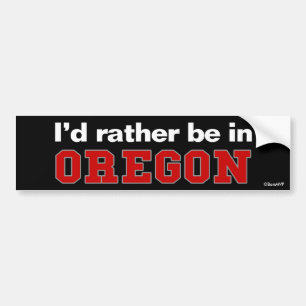 Jag skulle är ganska i Oregon Bildekal
