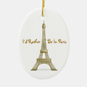 Jag skulle är ganska i Paris Eiffel tornmonument Julgransprydnad Keramik