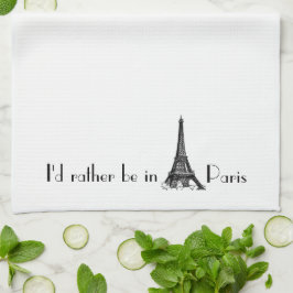 Jag skulle är ganska i Paris Kökshandduk
