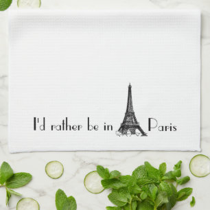 Jag skulle är ganska i Paris Kökshandduk