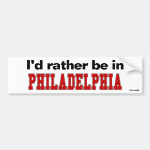 Jag skulle är ganska i Philadelphia Bildekal
