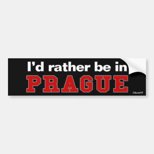 Jag skulle är ganska i Prague Bildekal