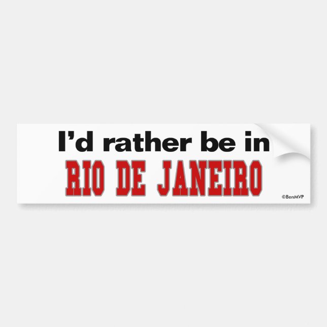Jag skulle är ganska i Rio de Janeiro Bildekal (Framsidan)