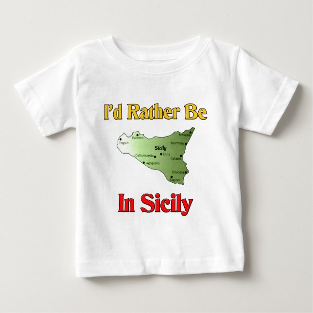 Jag skulle är ganska i Sicily. T-shirt (Framsida)