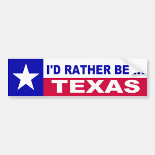 Jag skulle ÄR GANSKA I TEXAS Bildekal