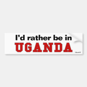 Jag skulle är ganska i Uganda Bildekal