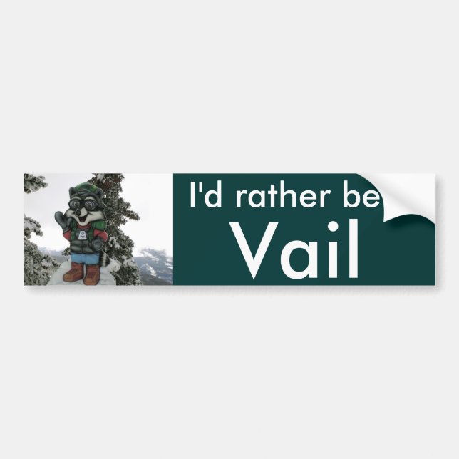 Jag skulle är ganska i Vail snö Bildekal (Framsidan)