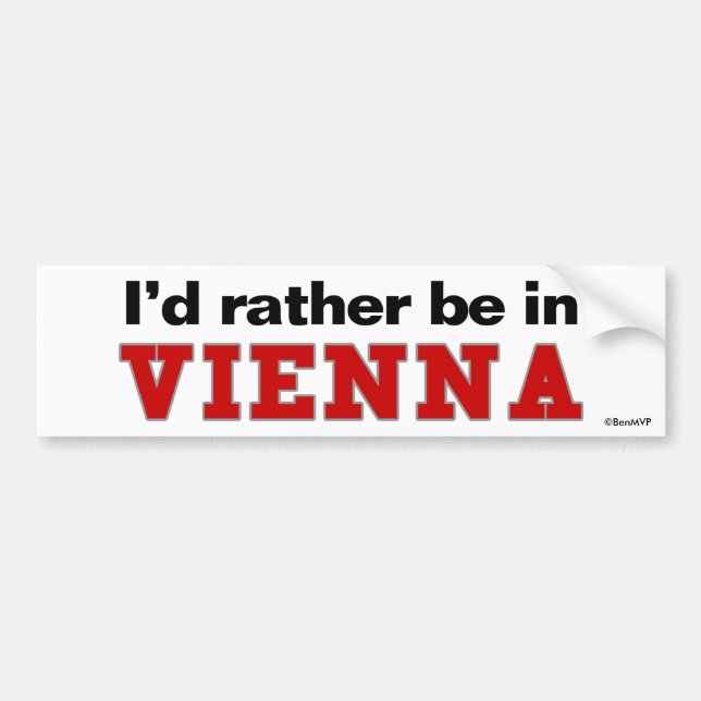 Jag skulle är ganska i Wien Bildekal (Framsidan)