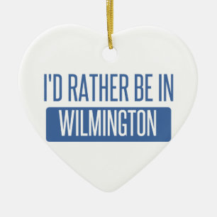 Jag skulle är ganska i Wilmington NC Julgransprydnad Keramik