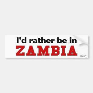 Jag skulle är ganska i Zambia Bildekal
