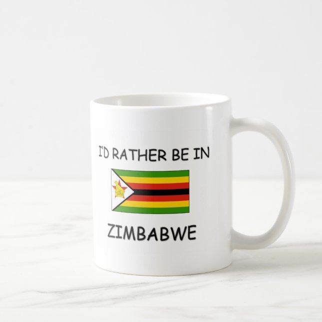Jag skulle är ganska i Zimbabwe Kaffemugg (Höger)