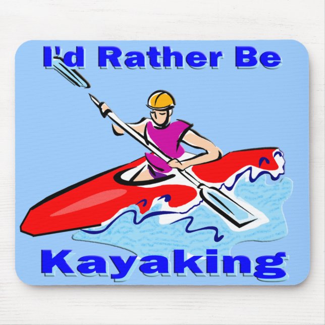 Jag skulle är ganska Kayaking 1 Musmatta (Framsidan)