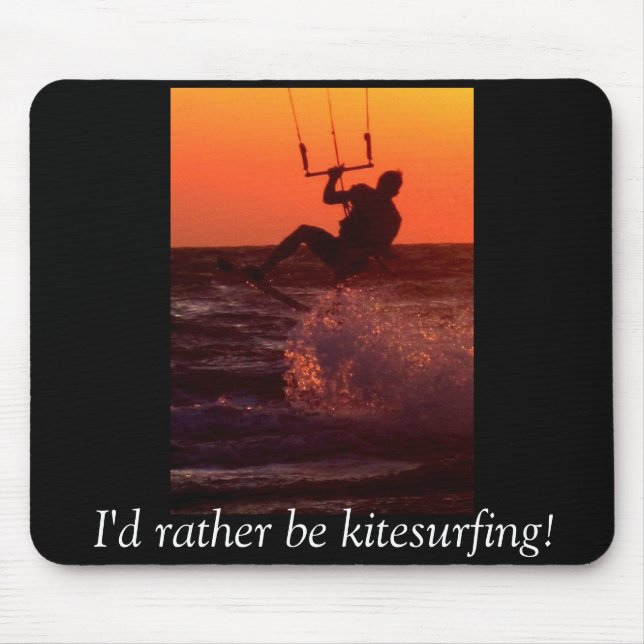 Jag skulle är ganska Kitesurfing Mousepad Musmatta (Framsidan)
