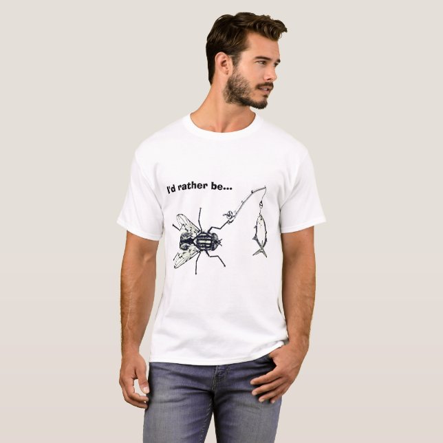 Jag skulle är ganska klipsk fishing. t shirt (Hel framsida)