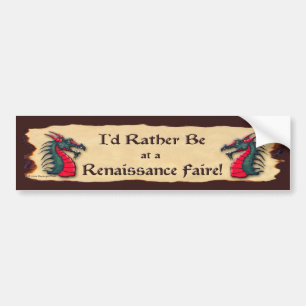 Jag skulle är ganska på en Ren Faire drake Bildekal