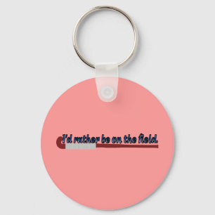 Jag skulle är ganska på fält (hockey) Keychain Nyckelring