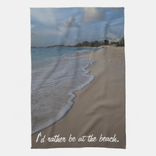 Jag skulle är ganska på stranden kökshandduk