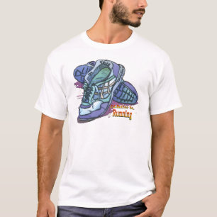 Jag skulle är ganska rinnande _-gymnastikskor tee shirt
