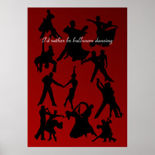 Jag skulle är ganska sällskapsdansen poster