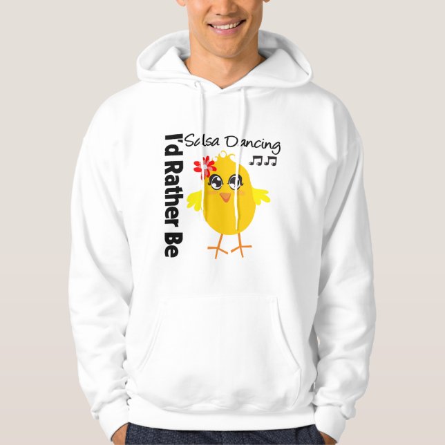 Jag skulle är ganska salsadansen sweatshirt med luva (Framsida)