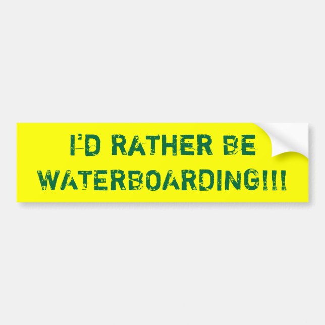 Jag skulle är ganska WATERBOARDING!!! Bildekal (Framsidan)