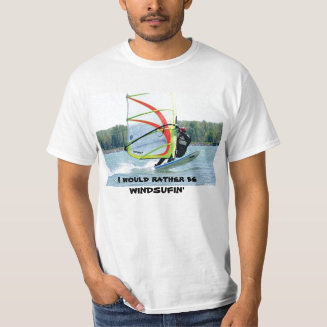 Jag skulle är ganska WINDSUFIN T-shirt (Framsida)