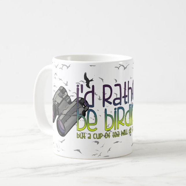 Jag skulle birding ganska (tea) kaffemugg (Framsida vänster)