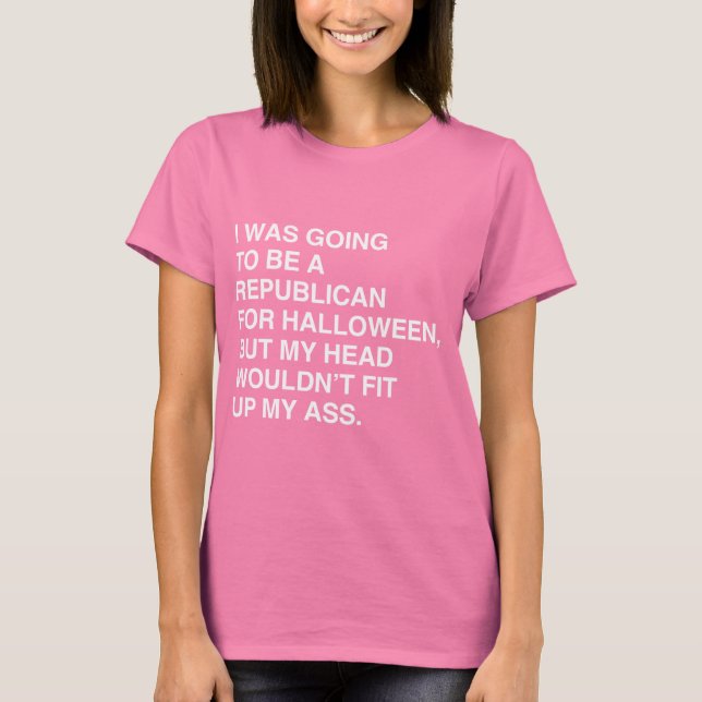 JAG SKULLE BLI EN REPUBLIK FÖR HALLOWEN T-SHIRT (Framsida)