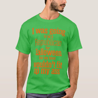 Jag skulle bli republikansk för Halloween retro T Shirt