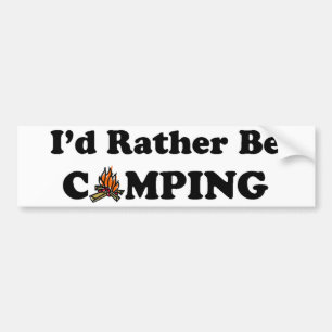 Jag skulle campar ganska Campfire Bildekal