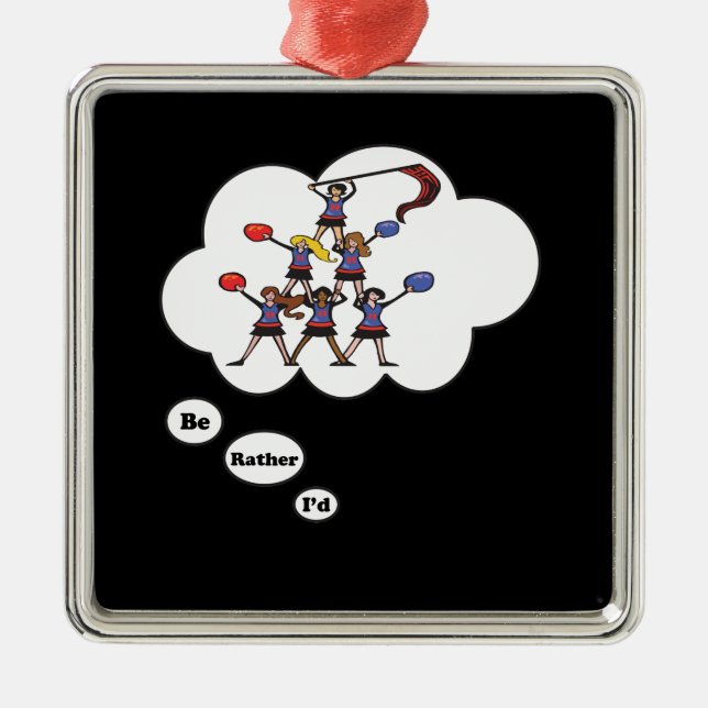 Jag skulle Cheerleading ganska Julgransprydnad Metall (Framsidan)