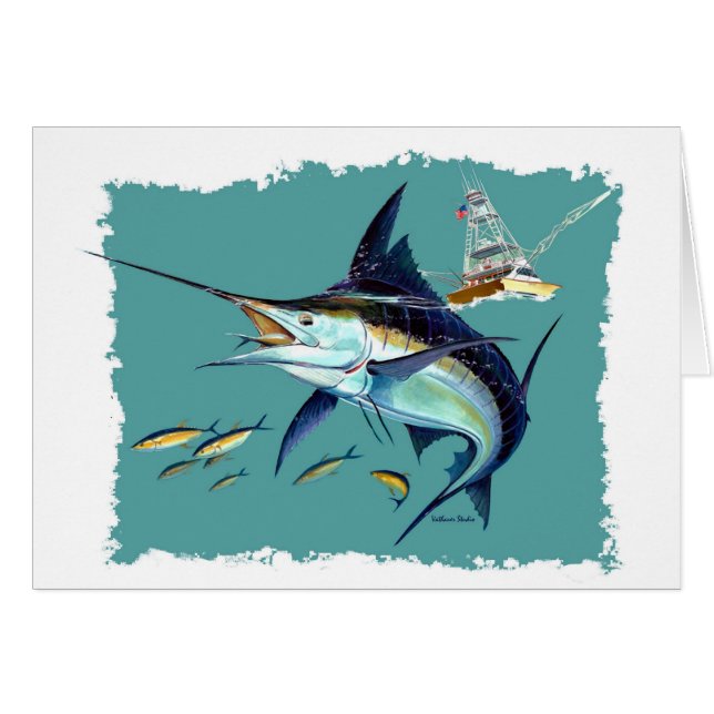 Jag skulle fiskar ganska! hälsningskort (Framsidan Horizontal)