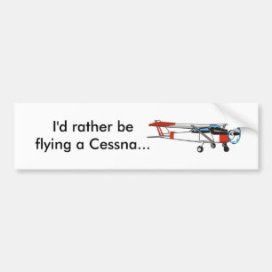 Jag skulle flyger ganska en Cessna Bildekal