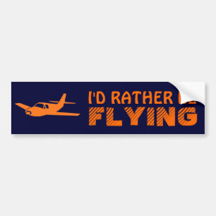 Jag skulle flyger ganska orange marinbildekal bildekal