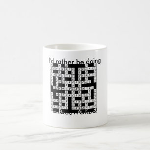 Jag skulle gör ganska korsord! kaffemugg