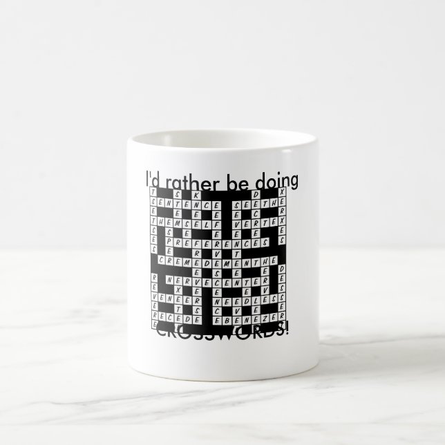 Jag skulle gör ganska korsord! kaffemugg (Center)
