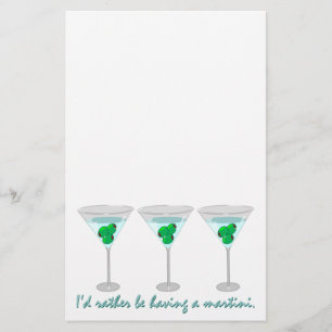 Jag skulle har ganska en martini. Brevpapper