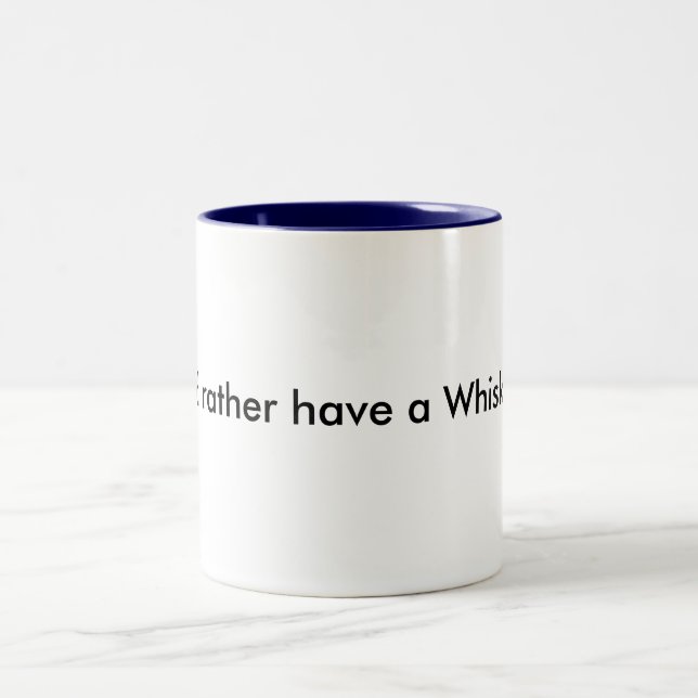 Jag skulle har ganska en Whiskymug. Två-Tonad Mugg (Center)