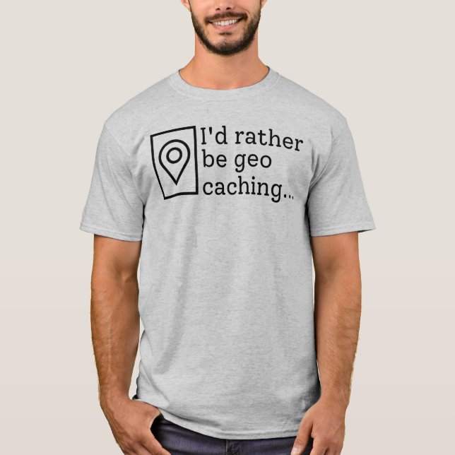 Jag skulle hellre ägna mig åt utomhusspel t shirt (Framsida)