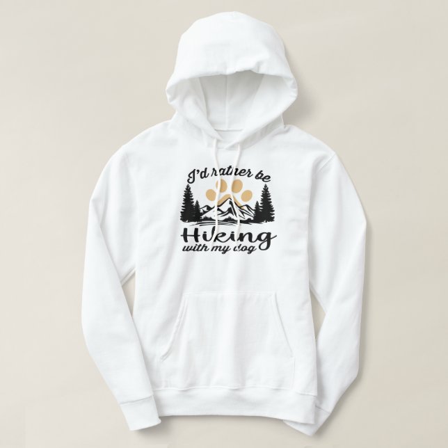Jag skulle hellre anställa min Hund för anställa. Hoodie (Design framsida)
