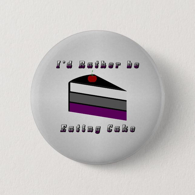 Jag skulle hellre äta kummelassexuellt Pride Flagg Knapp (Framsida)