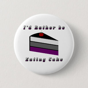Jag skulle hellre äta kummelassexuellt Pride Flagg Knapp