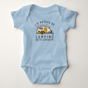 Jag skulle hellre Camping med morfar TearDrop Camp T Shirt