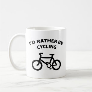 Jag skulle hellre cykla kaffe Mugg