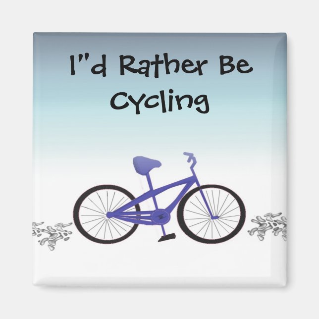 Jag skulle hellre cykla magnet (Framsidan)