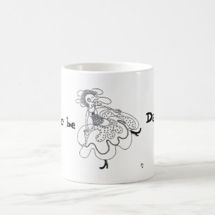 Jag skulle hellre dansa! kaffemugg