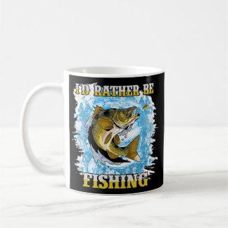 Jag skulle hellre fiska  kaffemugg