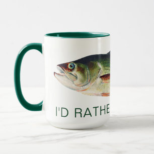 Jag skulle hellre fiska Largemouth Bass Mugg